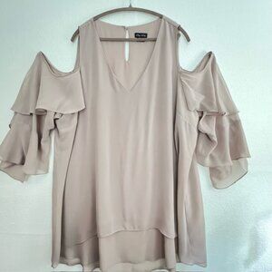 City Chic Womens Romantic Layered Cold-Shoulder Tunic Plus Size XXL/24